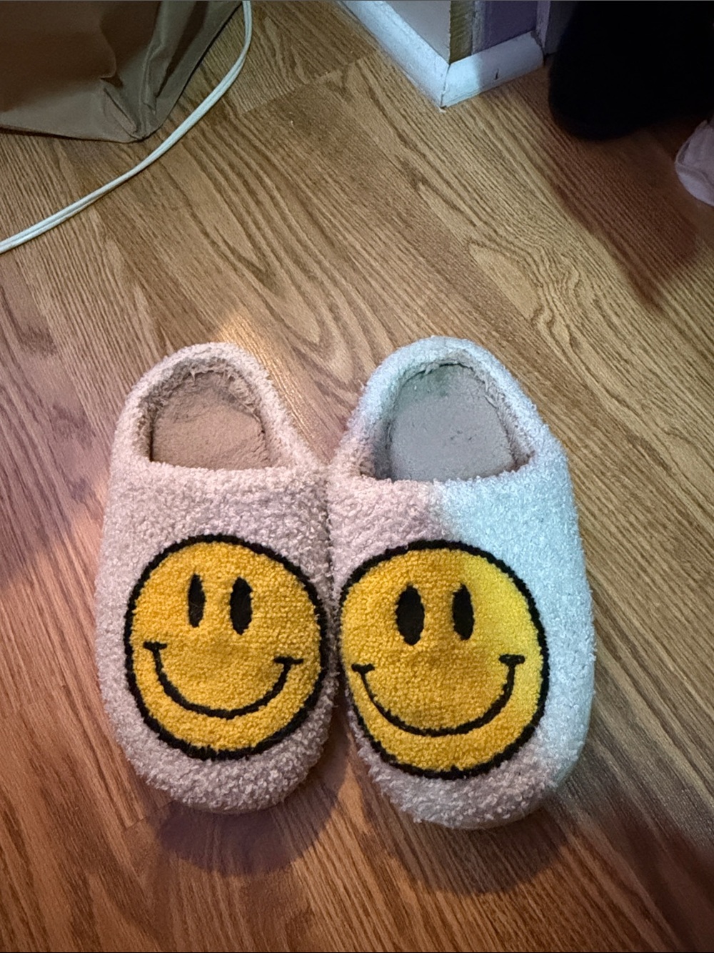 smiley face slippers
